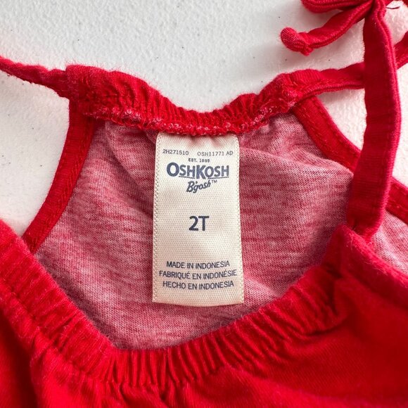 OshKosh Bgosh 2T Girls Red White & Blue Ombre Dress Star-Print Bloomer Patriotic - Picture 2 of 8